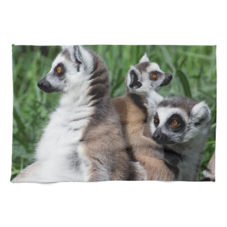 Ring-tailed Lemur Family Kitchen Towel