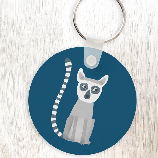 Ring Tailed Lemur Keychain (Fun ring tailed lemur keychain for wildlife and animal lovers)