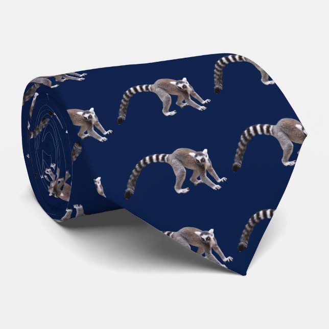 Ring-tailed lemur neck tie (Rolled)