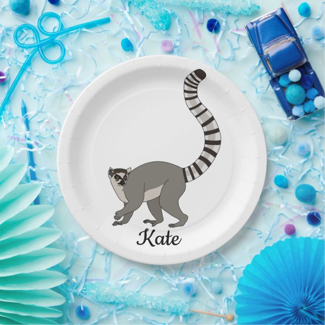 Ring Tailed Lemur Paper Plates (Party)