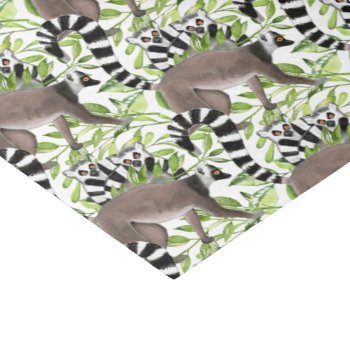 Ring-tailed Lemurs In The Jungle Tissue Paper by DoodleDeDoo at Zazzle