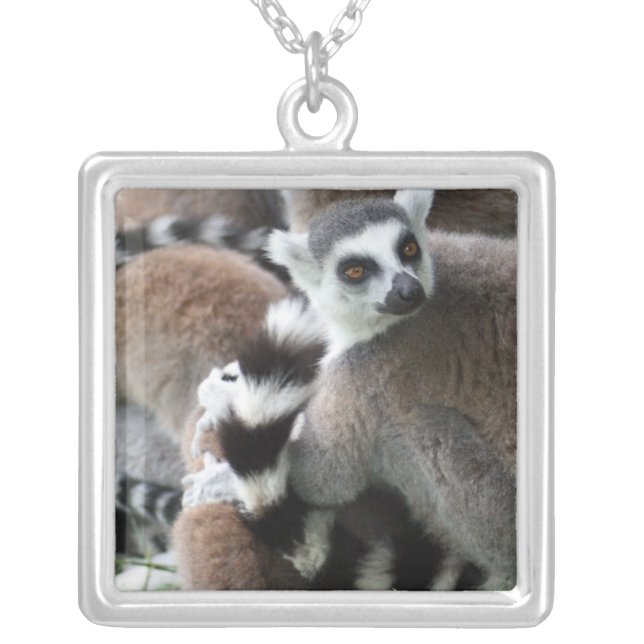 Ring Tailed Lemurs Necklace (Front)