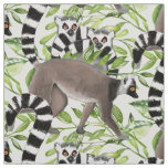 Ring-Tailed Lemurs of Madagascar Fabric