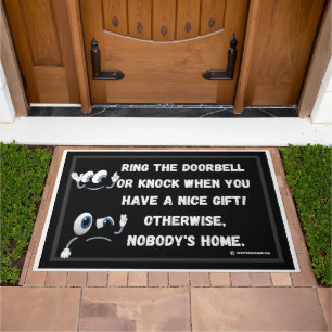 Ring The Doorbell or Knock When You Have A Nice Gi Doormat