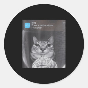 Ring There Is Motion At Your Front Door Funny Meme Classic Round Sticker