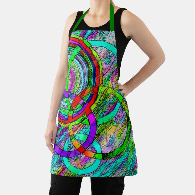"Ring Toss" All-Over Print Women's Apron (Insitu)