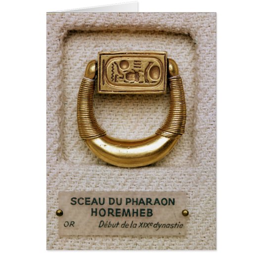 Ring with the seal of General Horemheb Cards (Front)