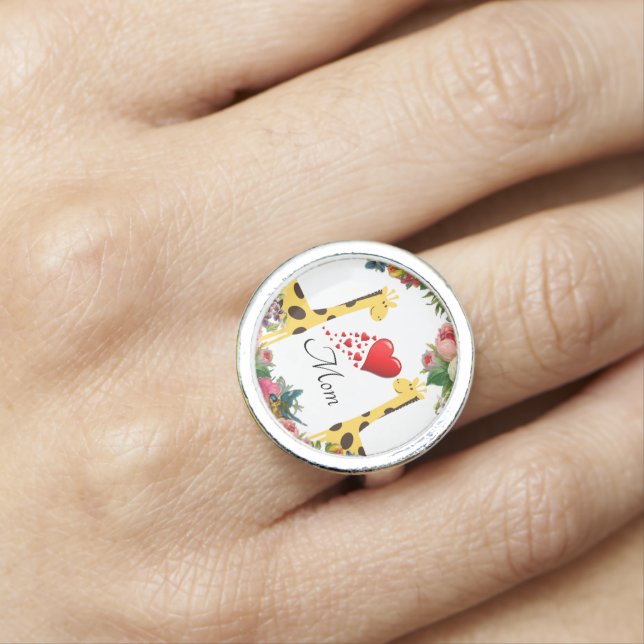 Ring Women's Fashion Rings Floral Giraffe (In Situ)