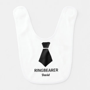 Ringbearer Dress Up Tie Custom Name Wedding 2023 Baby Bib