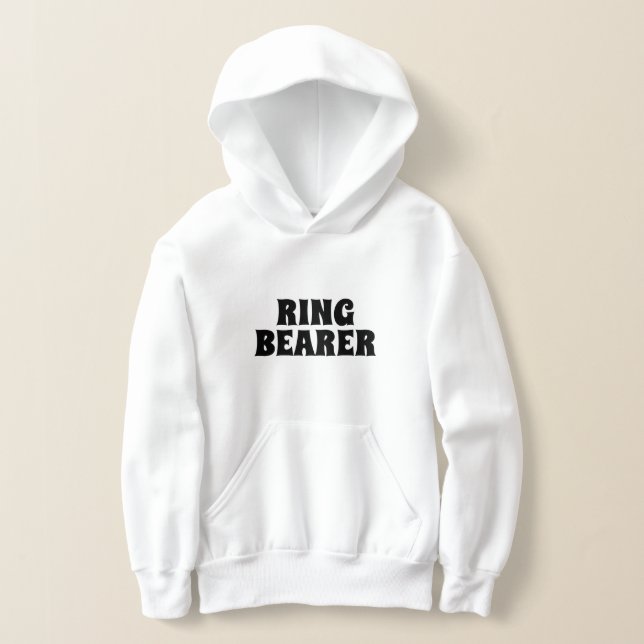 Ringbearer Elegant Classy Cute Wedding Gift 2023 Hoodie (Laydown)