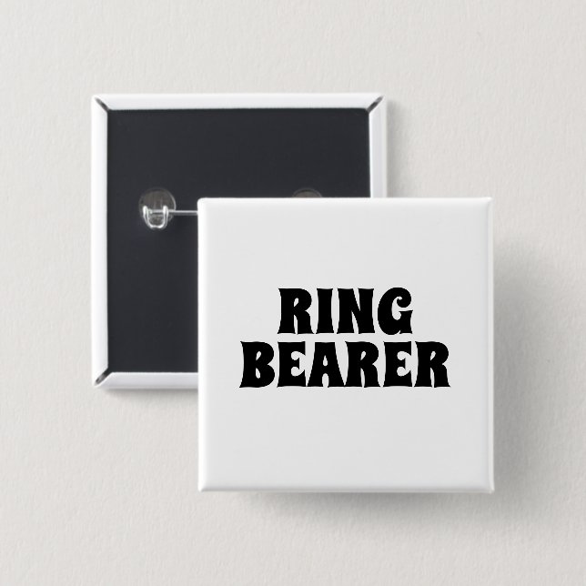 Ringbearer Elegant Classy Wedding Gift Favor Pins (Front & Back)