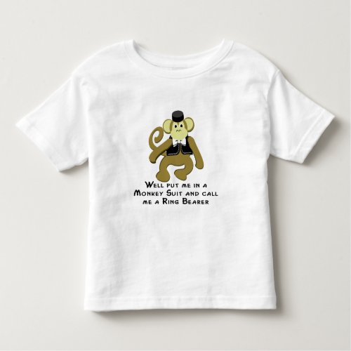 Ringbearer Monkey Toddler T_shirt