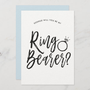 Ringbearer Script Style Custom Wedding Invitation