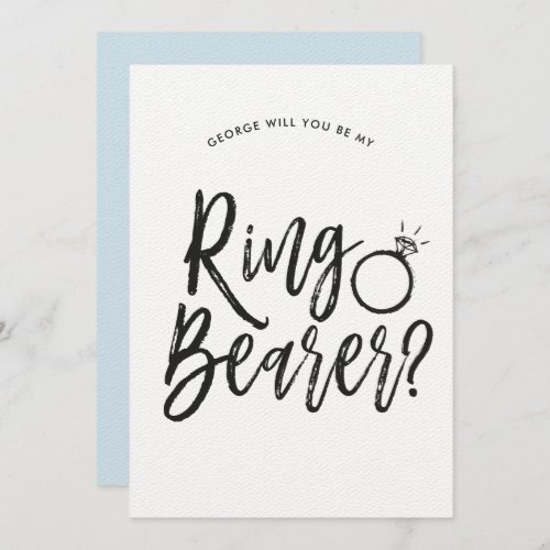 Ringbearer  Script Style Custom Wedding Invitation