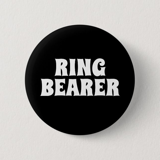 Ringbearer Stylish Classy Wedding Gift Favor 2023 Button (Front)