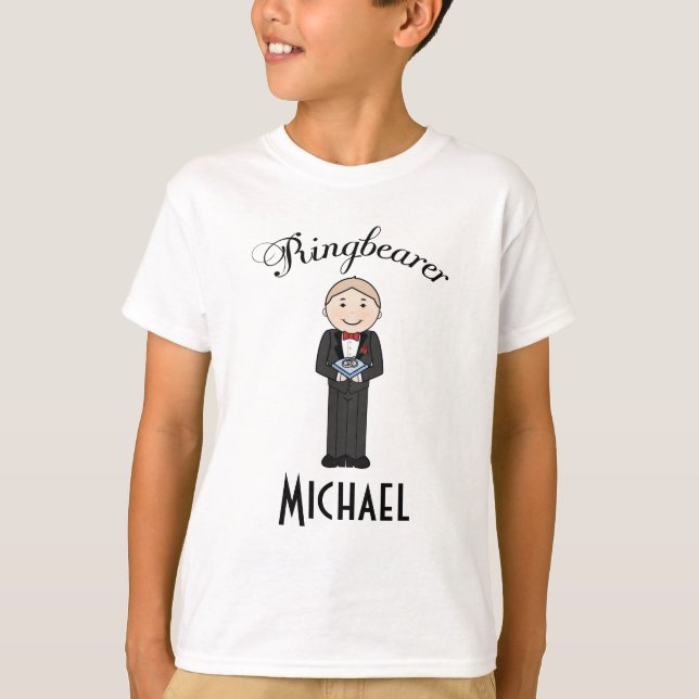 Ringbearer Wedding Personalized T Shirt (Front)