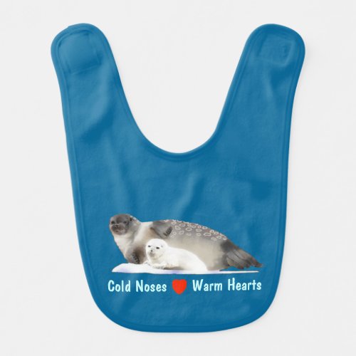 Ringed Seal _ Cold Noses Warm Hearts Baby Bib