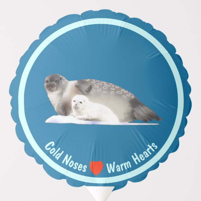 Ringed Seal - Cold Noses, Warm Hearts Balloon (Front)