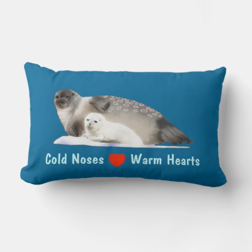 Ringed Seal _ Cold Noses Warm Hearts Lumbar Pillow