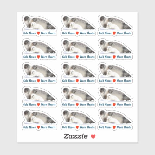 Ringed Seal _ Cold Noses Warm Hearts Sticker