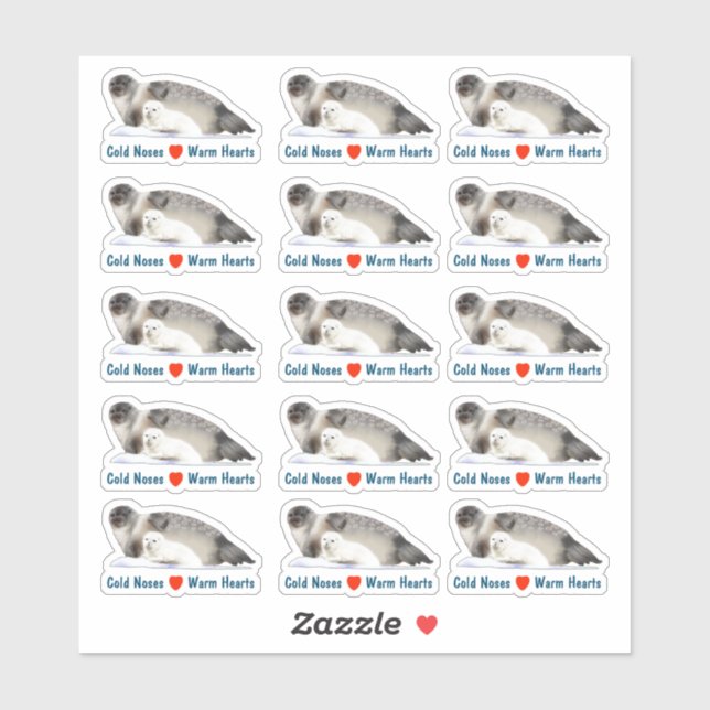 Ringed Seal - Cold Noses Warm Hearts Sticker (Sheet)