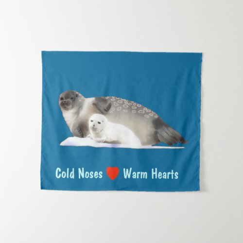 Ringed Seal _ Cold Noses Warm Hearts Tapestry