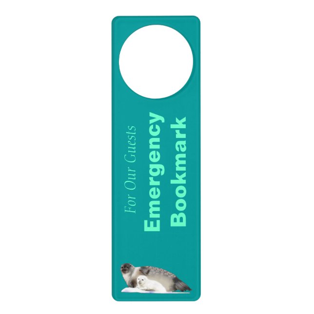 Ringed Seal Emergency Bookmark Door Hanger (Front)