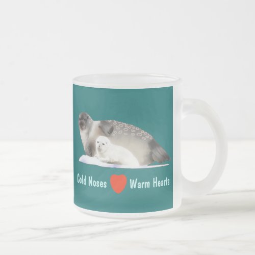 Ringed Seal Frosted Glass Coffee Mug