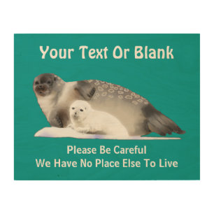 Ringed Seal - On Thin Ice Wood Wall Art