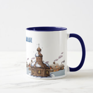 Ringer Mug. Winter in Ukraine Mug
