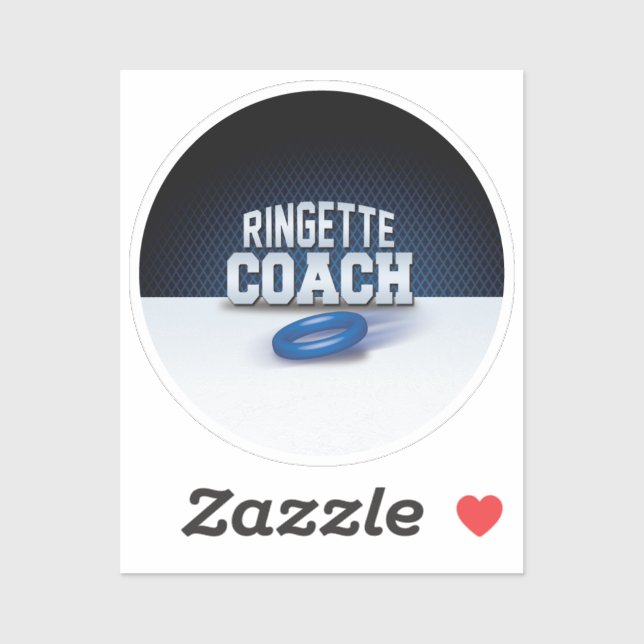 'Ringette Coach' Sticker (Sheet)