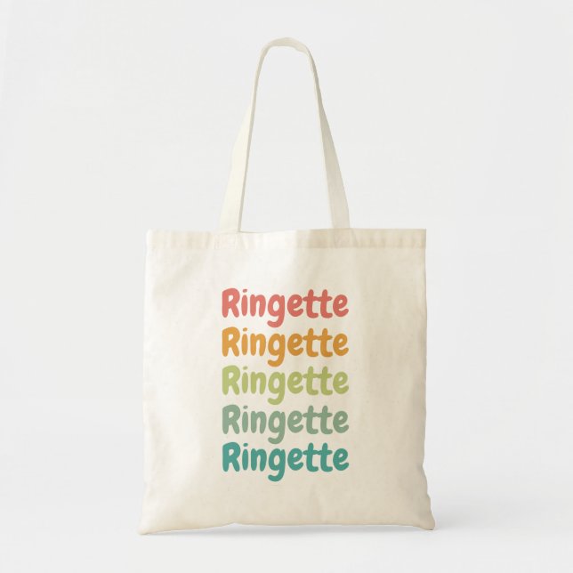 Ringette Cute Retro Ringette Player Gifts  Tote Bag (Front)