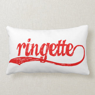 Ringette Double-Sided Pillow (Red/Blue)