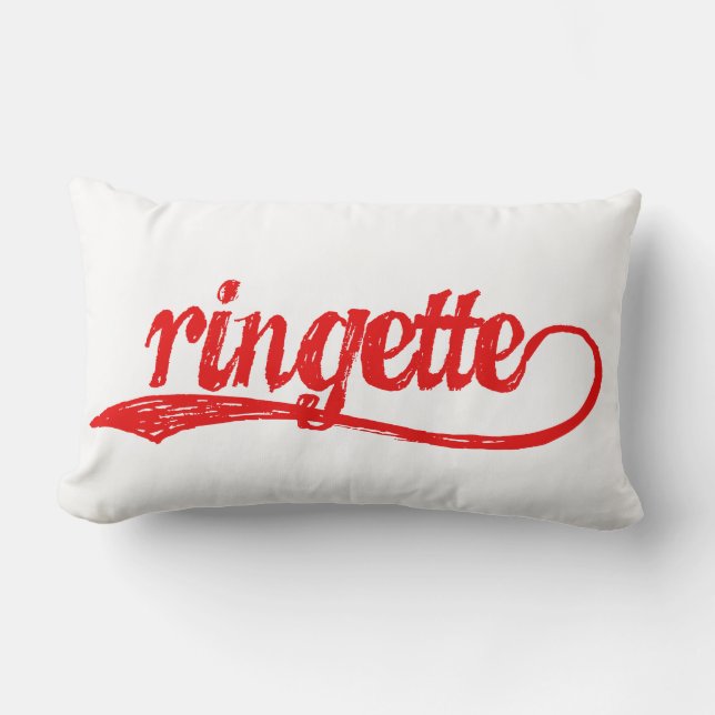 Ringette Double-Sided Pillow (Red/Blue) (Front)