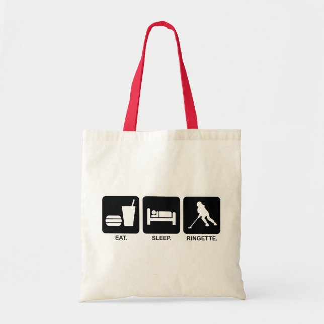 Ringette "Eat Sleep Ringette" Tote Bag (Front)