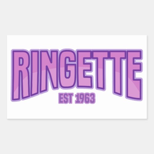 Ringette Est 1963 T_Shirt Rectangular Sticker