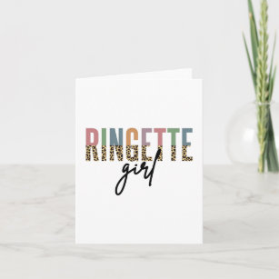 Ringette Girl Cheetah Print   Ringette Player Card