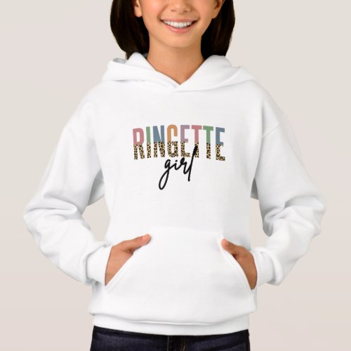 Ringette Girl Cheetah Print  Ringette Player Hoodie