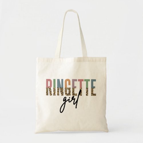 Ringette Girl Cheetah Print  Ringette Player Tote Bag