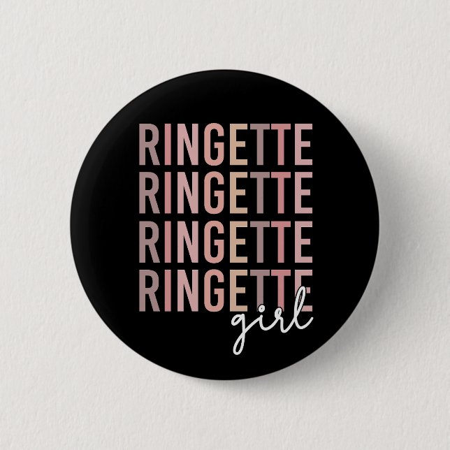 Ringette Girl | Gifts for Ringette Player Button (Front)