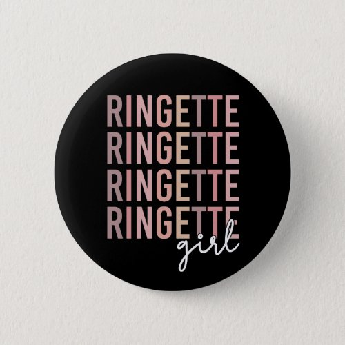 Ringette Girl  Gifts for Ringette Player Button