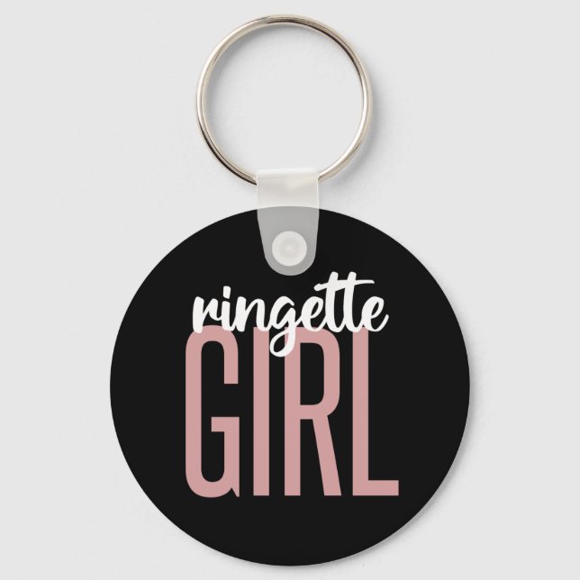 Ringette Girl | Gifts for Ringette Players Keychain (Front)