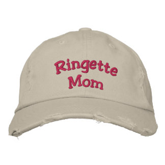 "Ringette Mom" Embroidered Baseball Hat