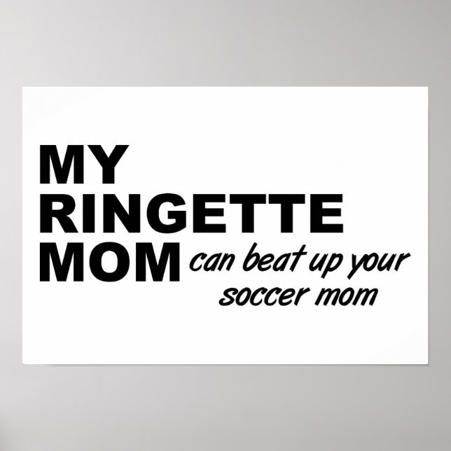 Ringette Mom Funny Poster (Front)