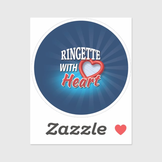 'Ringette With Heart' Sticker (Sheet)
