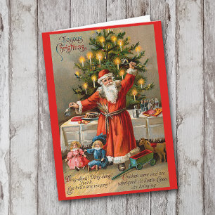 Ringing Bell Classic Santa Christmas Card