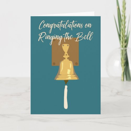 Ringing Cancer Bell Finished Treatment Card