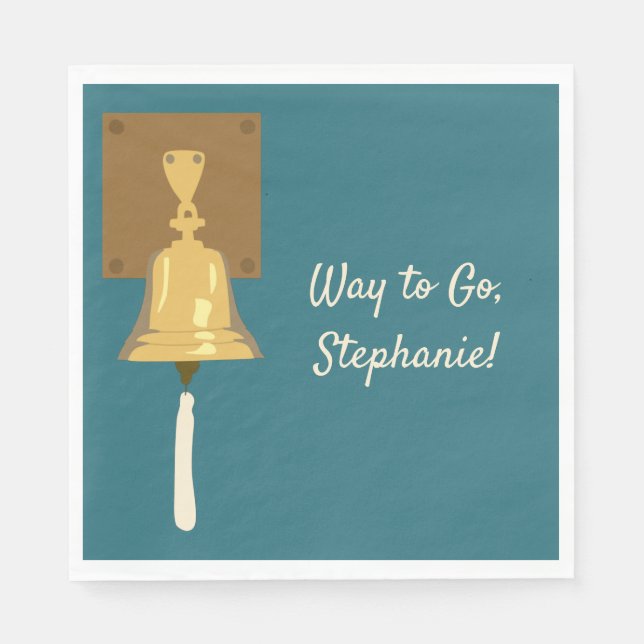 Ringing Cancer Bell, Finished Treatment Napkins (Front)
