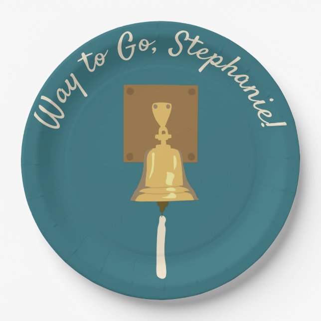 Ringing Cancer Bell, Finished Treatment Paper Plates (Front)