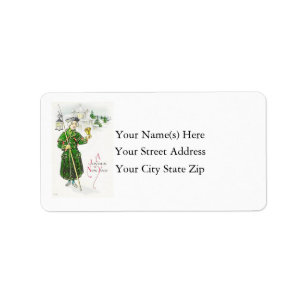 Ringing In Christmas Vintage Address Label